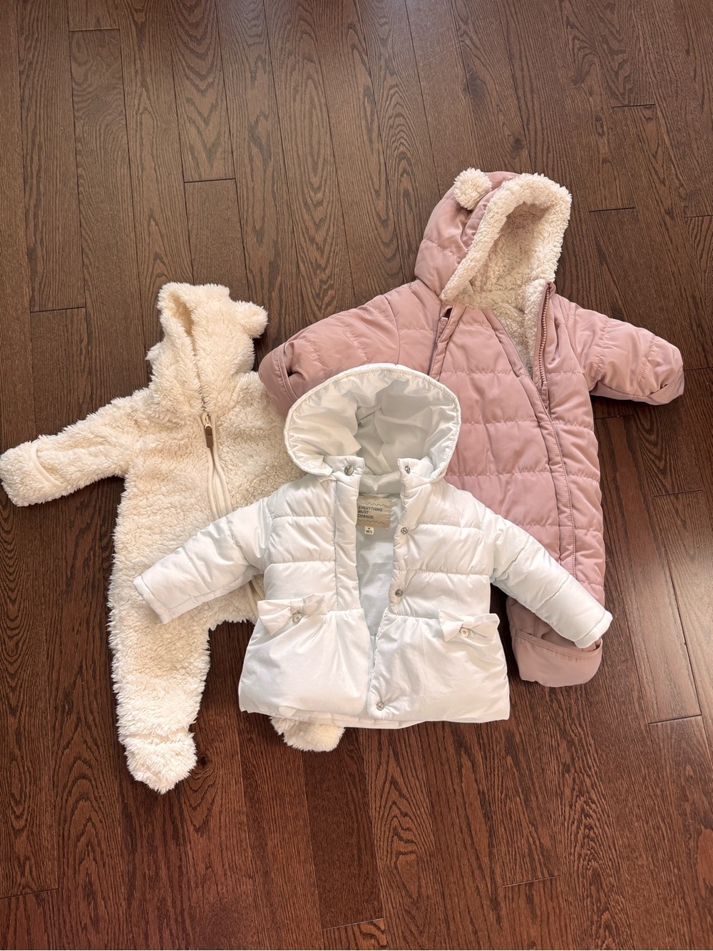 H&M baby girl Jackets & Coats - Pink, White, Cream